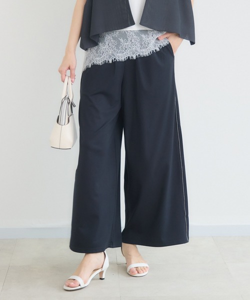 KATHARINE ROSS(キャサリンロス)の「【COOL/UV/ウォッシャブル】サイドラインワイドパンツ(その他パンツ・レディース・ブラック/カーキ・FREE)」の21枚目の写真