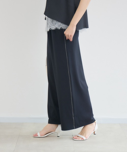 KATHARINE ROSS(キャサリンロス)の「【COOL/UV/ウォッシャブル】サイドラインワイドパンツ(その他パンツ・レディース・ブラック/カーキ・FREE)」の20枚目の写真