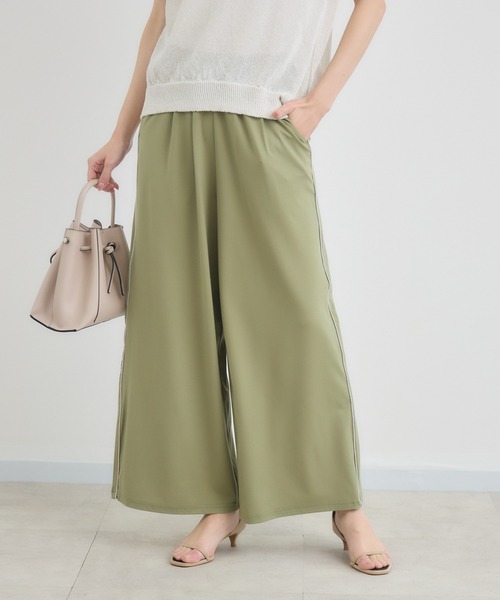 KATHARINE ROSS(キャサリンロス)の「【COOL/UV/ウォッシャブル】サイドラインワイドパンツ(その他パンツ・レディース・ブラック/カーキ・FREE)」の14枚目の写真