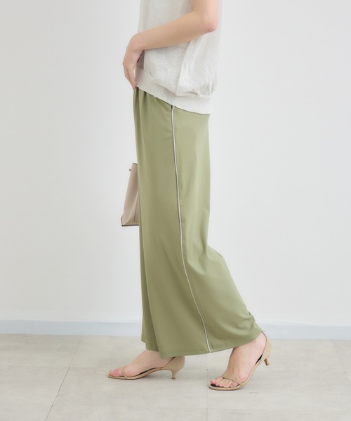 KATHARINE ROSS(キャサリンロス)の「【COOL/UV/ウォッシャブル】サイドラインワイドパンツ(その他パンツ・レディース・ブラック/カーキ・FREE)」の13枚目の写真