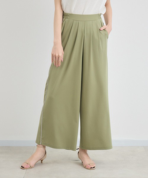 KATHARINE ROSS(キャサリンロス)の「【COOL/UV/ウォッシャブル】サイドラインワイドパンツ(その他パンツ・レディース・ブラック/カーキ・FREE)」の11枚目の写真