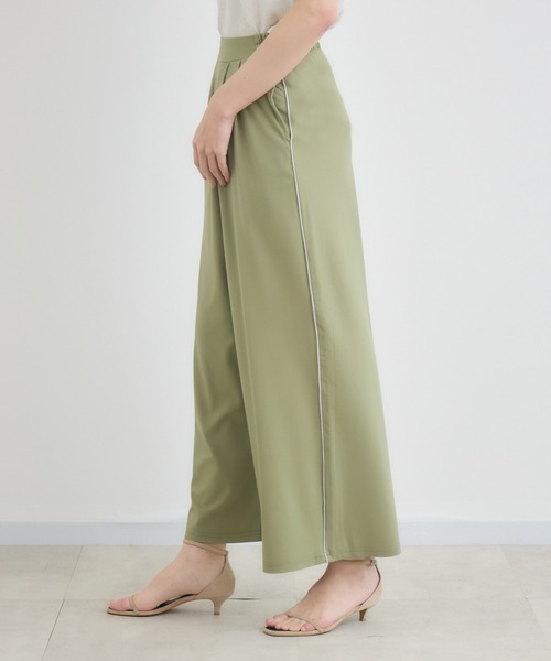 KATHARINE ROSS(キャサリンロス)の「【COOL/UV/ウォッシャブル】サイドラインワイドパンツ(その他パンツ・レディース・ブラック/カーキ・FREE)」の7枚目の写真