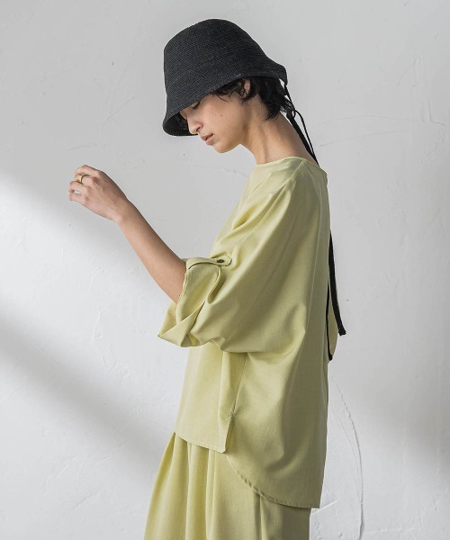 MAYSON GREY(メイソングレイ)の「【一瞬で楽とキレイを叶える】タンブラーブッチャーロールアップブラウス≪セットアップ対応≫(シャツ/ブラウス・レディース・イエロー/ブラウン/ブラック/ベージュ・M)」の20枚目の写真