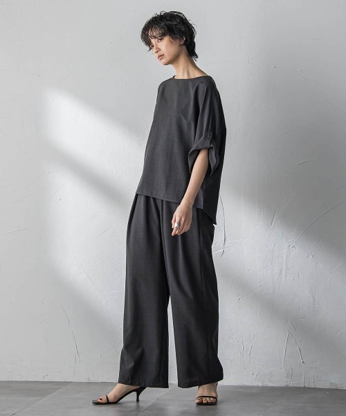 MAYSON GREY(メイソングレイ)の「【一瞬で楽とキレイを叶える】タンブラーブッチャーロールアップブラウス≪セットアップ対応≫(シャツ/ブラウス・レディース・イエロー/ブラウン/ブラック/ベージュ・M)」の8枚目の写真