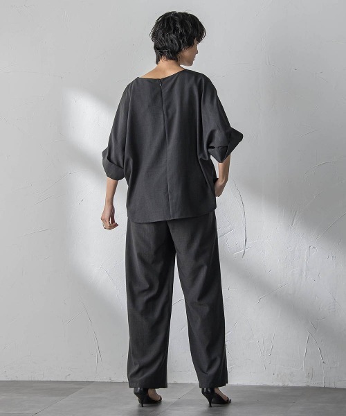 MAYSON GREY(メイソングレイ)の「【一瞬で楽とキレイを叶える】タンブラーブッチャーロールアップブラウス≪セットアップ対応≫(シャツ/ブラウス・レディース・イエロー/ブラウン/ブラック/ベージュ・M)」の10枚目の写真