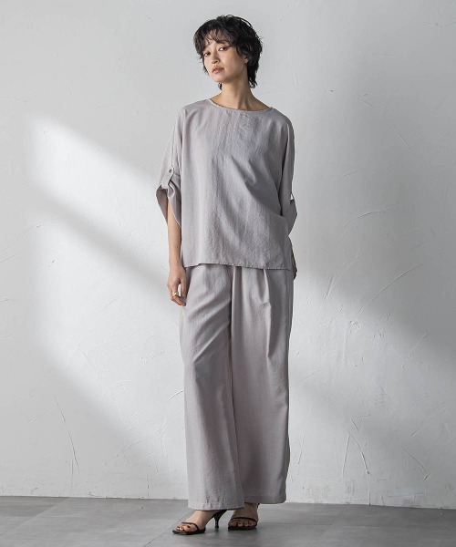 MAYSON GREY(メイソングレイ)の「【一瞬で楽とキレイを叶える】タンブラーブッチャーロールアップブラウス≪セットアップ対応≫(シャツ/ブラウス・レディース・イエロー/ブラウン/ブラック/ベージュ・M)」の15枚目の写真