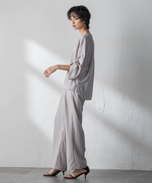MAYSON GREY(メイソングレイ)の「【一瞬で楽とキレイを叶える】タンブラーブッチャーロールアップブラウス≪セットアップ対応≫(シャツ/ブラウス・レディース・イエロー/ブラウン/ブラック/ベージュ・M)」の16枚目の写真
