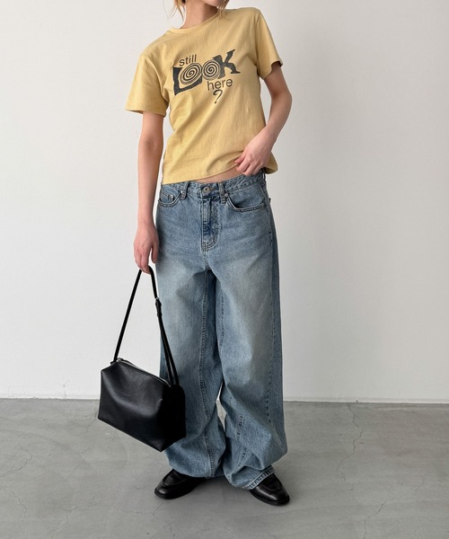 CANAL JEAN(キャナルジーン)の「Lakey Park "Still LOOK here"Tシャツ(Tシャツ/カットソー・レディース・アイボリー/イエロー/ネイビー/グレー/ブルー・ONE SIZE)」の12枚目の写真