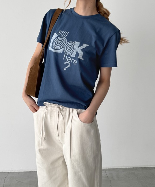 CANAL JEAN(キャナルジーン)の「Lakey Park "Still LOOK here"Tシャツ(Tシャツ/カットソー・レディース・アイボリー/イエロー/ネイビー/グレー/ブルー・ONE SIZE)」の20枚目の写真