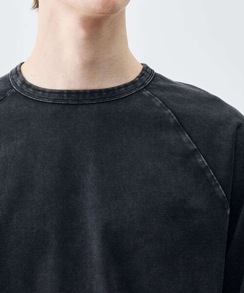 EDITION(エディション)の「コットンガーメントダイ ロングスリーブプルオーバー(Tシャツ/カットソー・メンズ・レッド系その他/ブラック・L/M/S)」の7枚目の写真