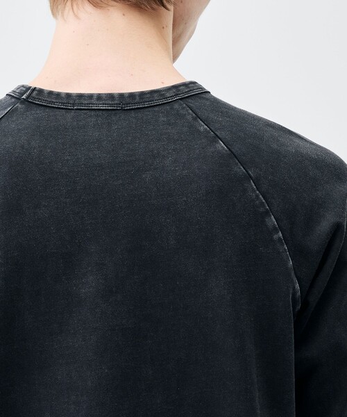EDITION(エディション)の「コットンガーメントダイ ロングスリーブプルオーバー(Tシャツ/カットソー・メンズ・レッド系その他/ブラック・L/M/S)」の8枚目の写真