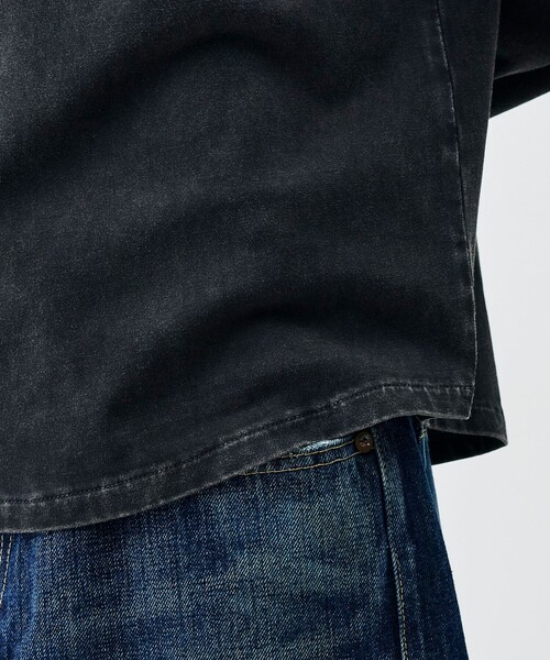 EDITION(エディション)の「コットンガーメントダイ ロングスリーブプルオーバー(Tシャツ/カットソー・メンズ・レッド系その他/ブラック・L/M/S)」の9枚目の写真