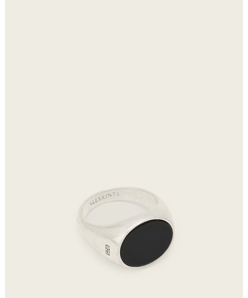 ALLSAINTS(オールセインツ)の「OWEN BLACK ONYX STERLING SILVER RING | OWEN ブラック オニキス スターリング シルバー リング(リング・メンズ・シルバー・S/M)」の4枚目の写真