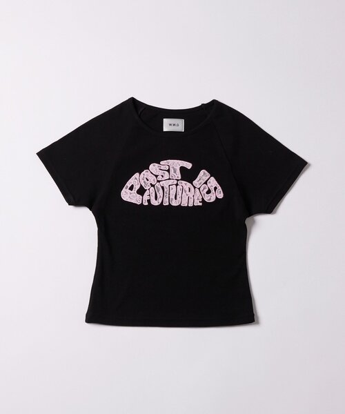 WHO'S WHO gallery（フーズフーギャラリー）の「デフォルメレースロゴチビT（Tシャツ/カットソー・レディース・ピンク/オフホワイト/イエロー/サックスブルー/ブラック・FREE）」の20枚目の写真