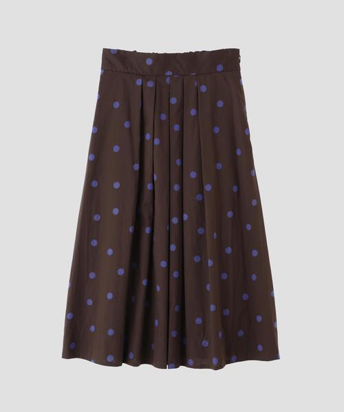MARGARET HOWELL（マーガレットハウエル）の「POLKA DOT COTTON POPLIN（スカート・レディース・オリーブ/ブラウン・1/3/2）」の4枚目の写真