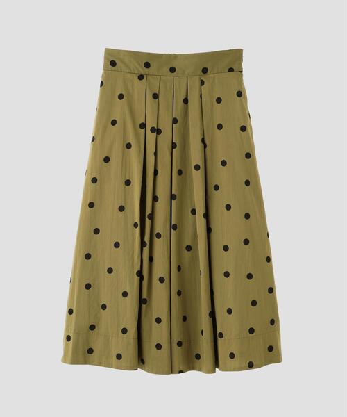 MARGARET HOWELL（マーガレットハウエル）の「POLKA DOT COTTON POPLIN（スカート・レディース・オリーブ/ブラウン・1/3/2）」の8枚目の写真