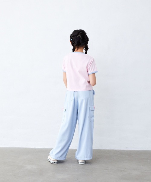 Fluffy BROTHERS（フラッフィーブラザーズ）の「リボン付きカーゴパンツ（カーゴパンツ・キッズ・ラベンダー/サックスブルー・90㎝/100cm/110cm/120cm/130cm/140cm/150cm/160cm）」の4枚目の写真