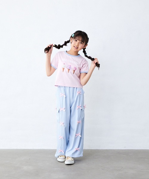 Fluffy BROTHERS（フラッフィーブラザーズ）の「リボン付きカーゴパンツ（カーゴパンツ・キッズ・ラベンダー/サックスブルー・90㎝/100cm/110cm/120cm/130cm/140cm/150cm/160cm）」の19枚目の写真