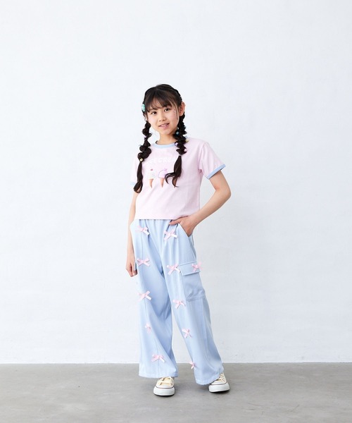 Fluffy BROTHERS（フラッフィーブラザーズ）の「リボン付きカーゴパンツ（カーゴパンツ・キッズ・ラベンダー/サックスブルー・90㎝/100cm/110cm/120cm/130cm/140cm/150cm/160cm）」の20枚目の写真