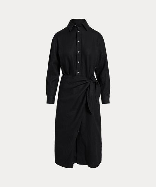 リネン フェイクラップ シャツドレス（シャツワンピース）｜POLO RALPH