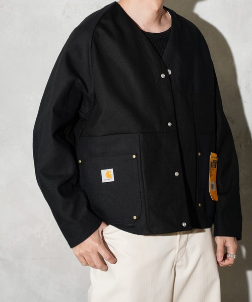 THRIFTY LOOK(スリフティールック)の「THRIFTY LOOK / スリフティールック US CARHARTT ENGINEERED JACKET カーハート エンジニアジャケット(ブルゾン・メンズ・ブラウン/ブラック/インディゴブルー・MEDIUM/LARGE)」の2枚目の写真