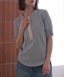 AKTE | ヘンリーネックホックTシャツ(Tシャツ/カットソー)
