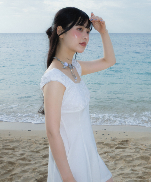 ROSEFRANTZ（ロゼフランツ）の「Flower Punching Mini Dress [Ivory]（ワンピース・レディース・アイボリー・OS）」の6枚目の写真