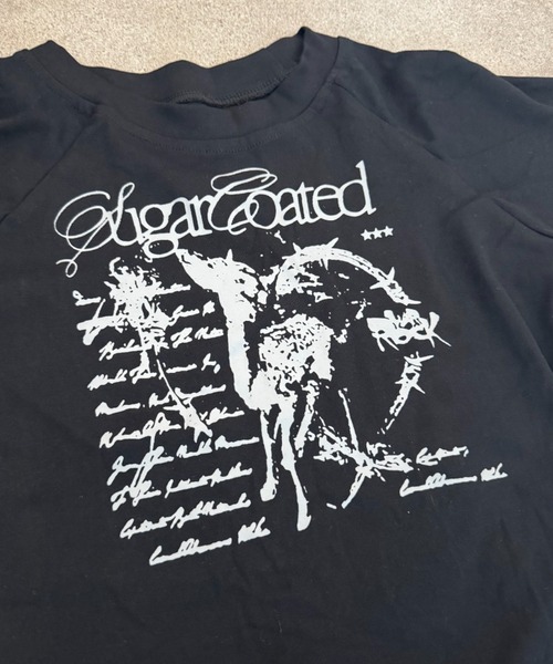 SHEPP(シープ)の「アシンメトリーティアードレース切替プリント半袖Tシャツ(Tシャツ/カットソー・レディース・ブラック/ホワイト・M/S)」の15枚目の写真
