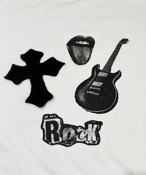SK8ER ROCK(スケーターロック)の「Rock Cross Collage T-Shirt ((White))(Tシャツ/カットソー・レディース・その他・SMALL/MEDIUM/LARGE)」の4枚目の写真