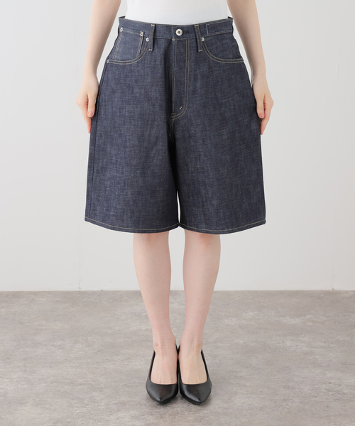 KURO（クロ）の「KURO STRUCTURE SHORT 964244：デニムパンツ（その他パンツ・レディース・ネイビー・27/29）」の4枚目の写真