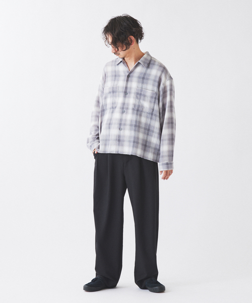 JOURNAL STANDARD relume(ジャーナルスタンダード レリューム)の「TCガーゼ オンブレチェック シャツ(シャツ/ブラウス・メンズ・ブラック/キャメル/グリーン・MEDIUM/LARGE)」の20枚目の写真