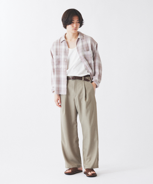 JOURNAL STANDARD relume(ジャーナルスタンダード レリューム)の「TCガーゼ オンブレチェック シャツ(シャツ/ブラウス・メンズ・ブラック/キャメル/グリーン・MEDIUM/LARGE)」の21枚目の写真