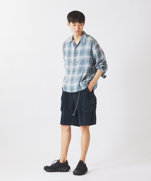 JOURNAL STANDARD relume(ジャーナルスタンダード レリューム)の「TCガーゼ オンブレチェック シャツ(シャツ/ブラウス・メンズ・ブラック/キャメル/グリーン・MEDIUM/LARGE)」の8枚目の写真