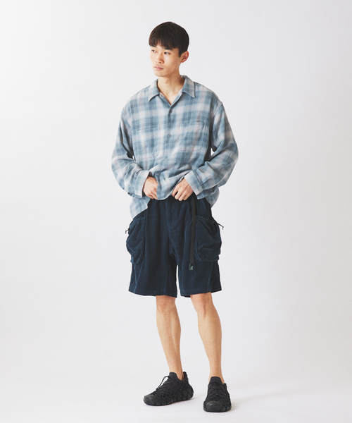 JOURNAL STANDARD relume(ジャーナルスタンダード レリューム)の「TCガーゼ オンブレチェック シャツ(シャツ/ブラウス・メンズ・ブラック/キャメル/グリーン・MEDIUM/LARGE)」の9枚目の写真
