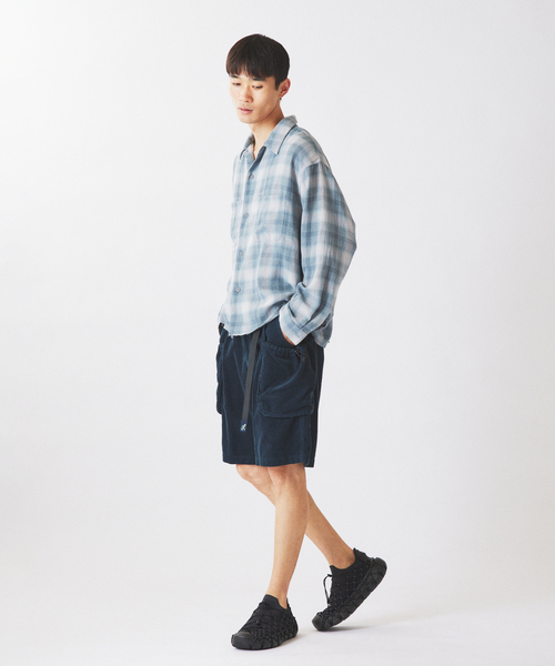 JOURNAL STANDARD relume(ジャーナルスタンダード レリューム)の「TCガーゼ オンブレチェック シャツ(シャツ/ブラウス・メンズ・ブラック/キャメル/グリーン・MEDIUM/LARGE)」の10枚目の写真