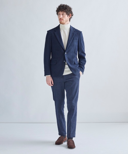 MEN'S BIGI(メンズビギ)の「Lanificio Romaウールジャージライクジャケット(テーラードジャケット・メンズ・チャコールグレー/ブラウン/ネイビー・01/02/03/04)」の7枚目の写真