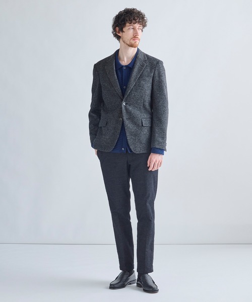 MEN'S BIGI(メンズビギ)の「Lanificio Romaウールジャージライクジャケット(テーラードジャケット・メンズ・チャコールグレー/ブラウン/ネイビー・01/02/03/04)」の8枚目の写真