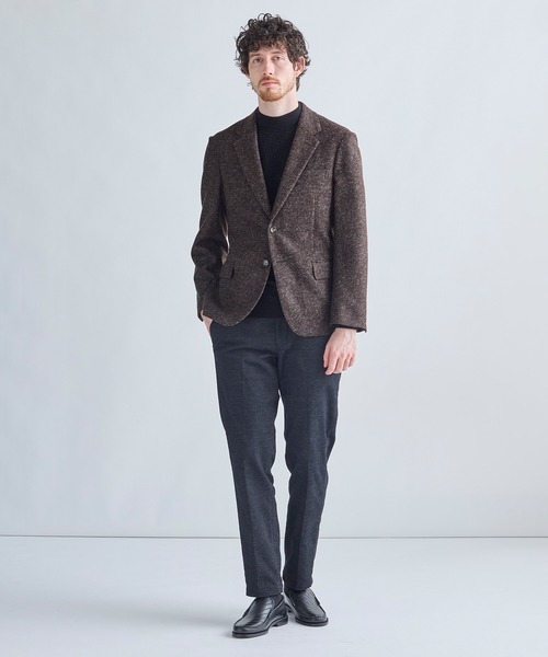 MEN'S BIGI(メンズビギ)の「Lanificio Romaウールジャージライクジャケット(テーラードジャケット・メンズ・チャコールグレー/ブラウン/ネイビー・01/02/03/04)」の6枚目の写真