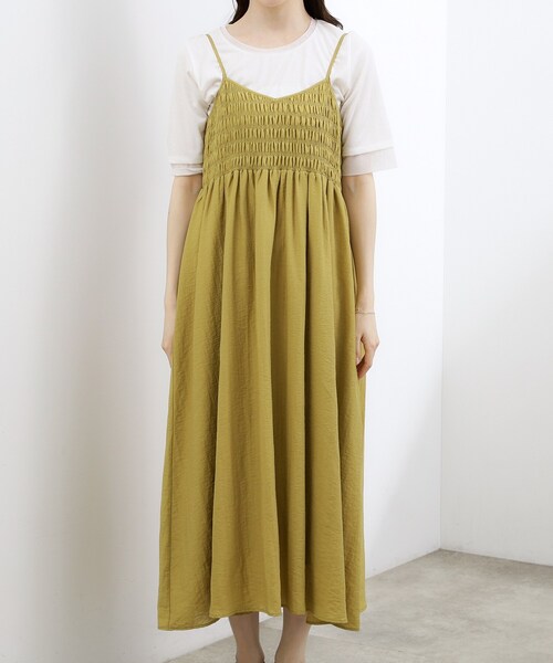 grove(グローブ)の「【洗える】大人のシャーリングキャミワンピース(ワンピース・レディース・ブラック/こしょう色系6/ネイビー系・02/03/01/04/05)」の16枚目の写真