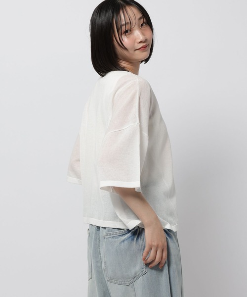 niko and...（ニコアンド）の「アソートシアーフォトプルオーバー（Tシャツ/カットソー・レディース・オフホワイト/ライトブルー/ライトグレー・FREE）」の6枚目の写真
