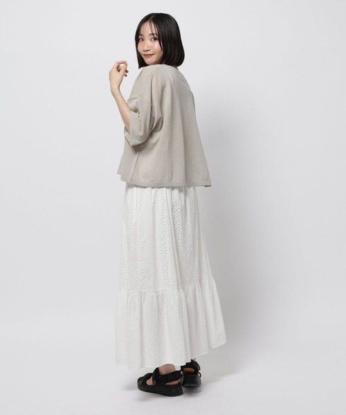 niko and...（ニコアンド）の「アソートシアーフォトプルオーバー（Tシャツ/カットソー・レディース・オフホワイト/ライトブルー/ライトグレー・FREE）」の7枚目の写真