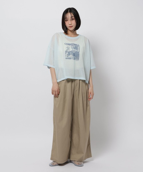 niko and...（ニコアンド）の「アソートシアーフォトプルオーバー（Tシャツ/カットソー・レディース・オフホワイト/ライトブルー/ライトグレー・FREE）」の10枚目の写真