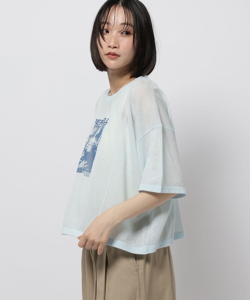 niko and...（ニコアンド）の「アソートシアーフォトプルオーバー（Tシャツ/カットソー・レディース・オフホワイト/ライトブルー/ライトグレー・FREE）」の12枚目の写真
