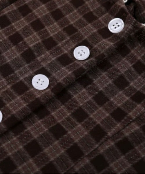 LA POMME petit(ラポミ・プチ)の「Coffee Plaid Waisted One Piece(ワンピース・レディース・ブラウン・FREE)」の3枚目の写真