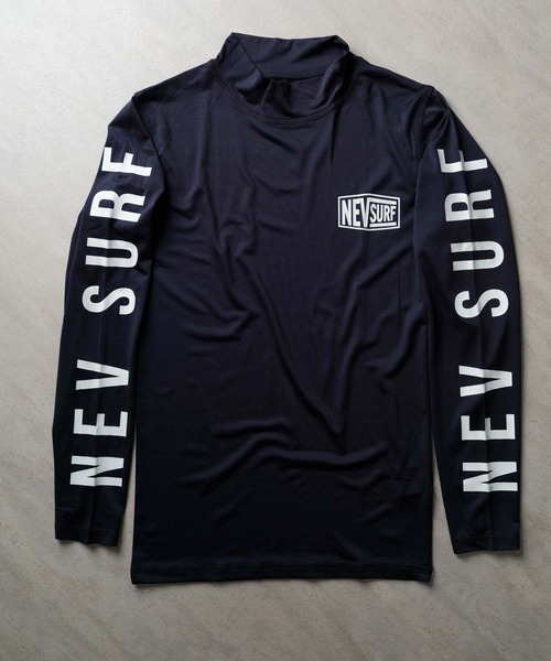 NEV（ネブ）の「メンズ ラッシュガード 水着 半袖 プリント ロゴ バックプリント ネブサーフ NEV（Tシャツ/カットソー・メンズ・ブラック/イエロー系その他/イエロー/ネイビー/オレンジ/オフホワイト/オレンジ系その他/チャコールグレー・L/M/XL）」の5枚目の写真