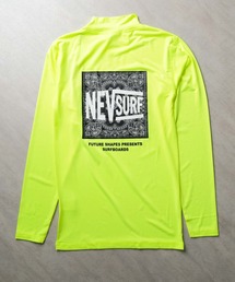 メンズ ラッシュガード 水着 半袖 プリント ロゴ バックプリント ネブサーフ NEV