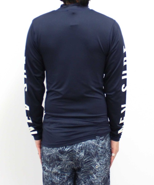 NEV（ネブ）の「メンズ ラッシュガード 水着 半袖 プリント ロゴ バックプリント ネブサーフ NEV（Tシャツ/カットソー・メンズ・ブラック/イエロー系その他/イエロー/ネイビー/オレンジ/オフホワイト/オレンジ系その他/チャコールグレー・L/M/XL）」の11枚目の写真