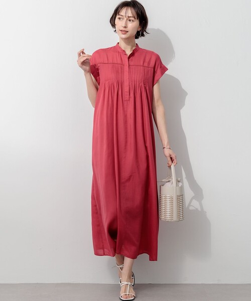23区 S(ニジュウサンクチイサイサイズ)の「ウォッシュドシアーボイル ピンタック ワンピース(ワンピース・レディース・ダルブルー系/ブラック系/ダークブラウン系/こしょう色系/ローズ系・32)」の11枚目の写真
