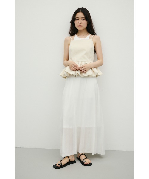 STYLEMIXER（スタイルミキサー）の「ドライニットシアースカート（スカート・レディース・ブラウン/ホワイト/ブラック・SMALL/MEDIUM）」の4枚目の写真