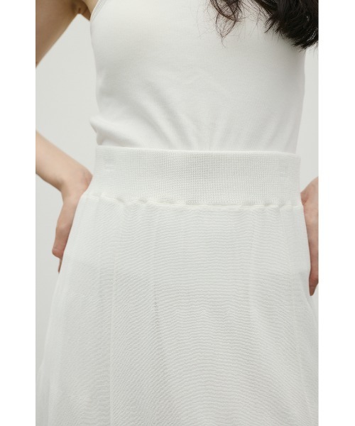 STYLEMIXER（スタイルミキサー）の「ドライニットシアースカート（スカート・レディース・ブラウン/ホワイト/ブラック・SMALL/MEDIUM）」の8枚目の写真